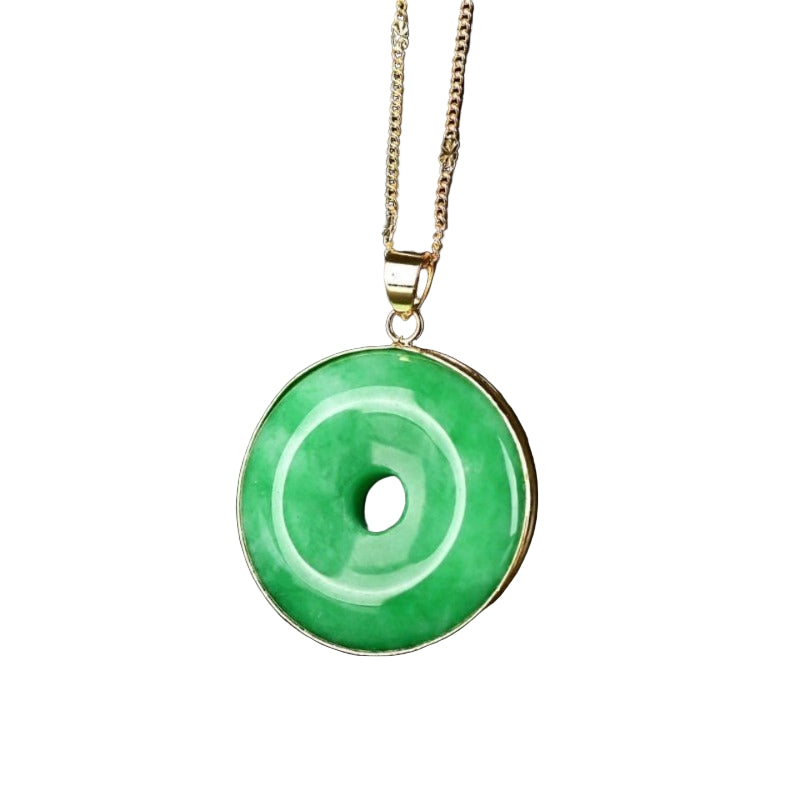 925 Silver Inlaid Natural Yang Green Jade