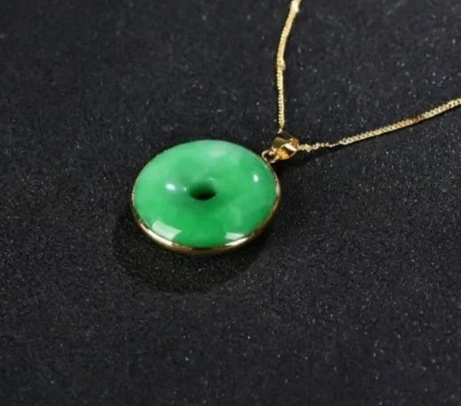 925 Silver Inlaid Natural Yang Green Jade