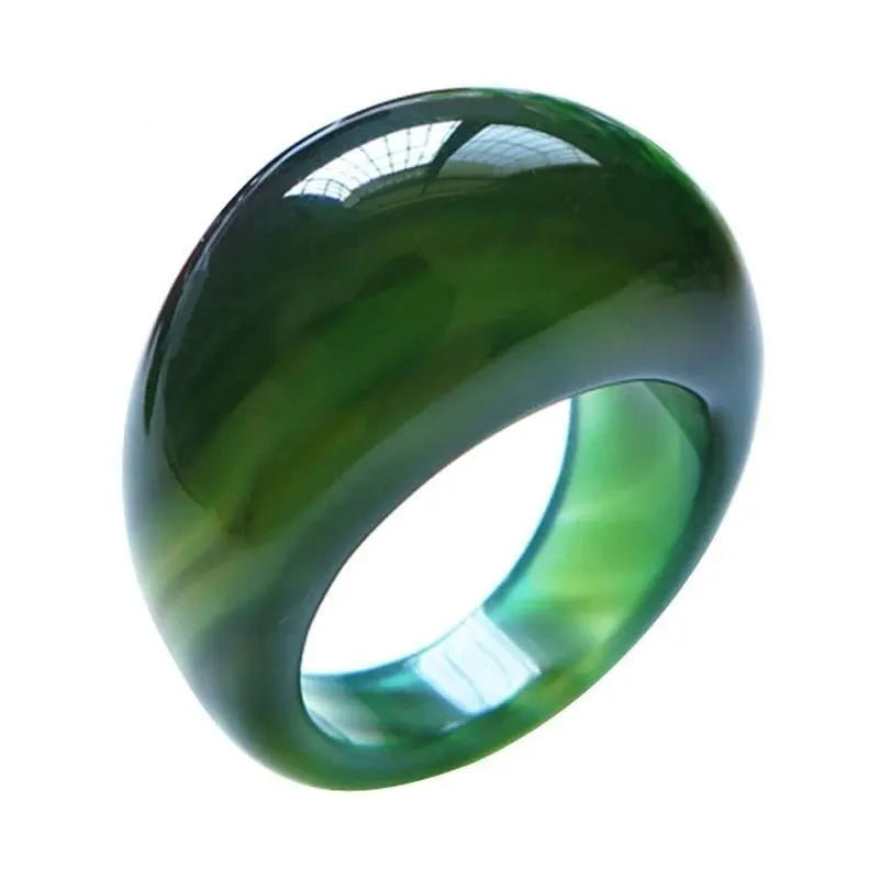 Chalcedony Ring. Jade Ring