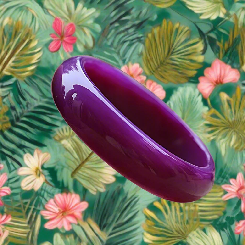 Natural  Purple Chalcedony Bangles