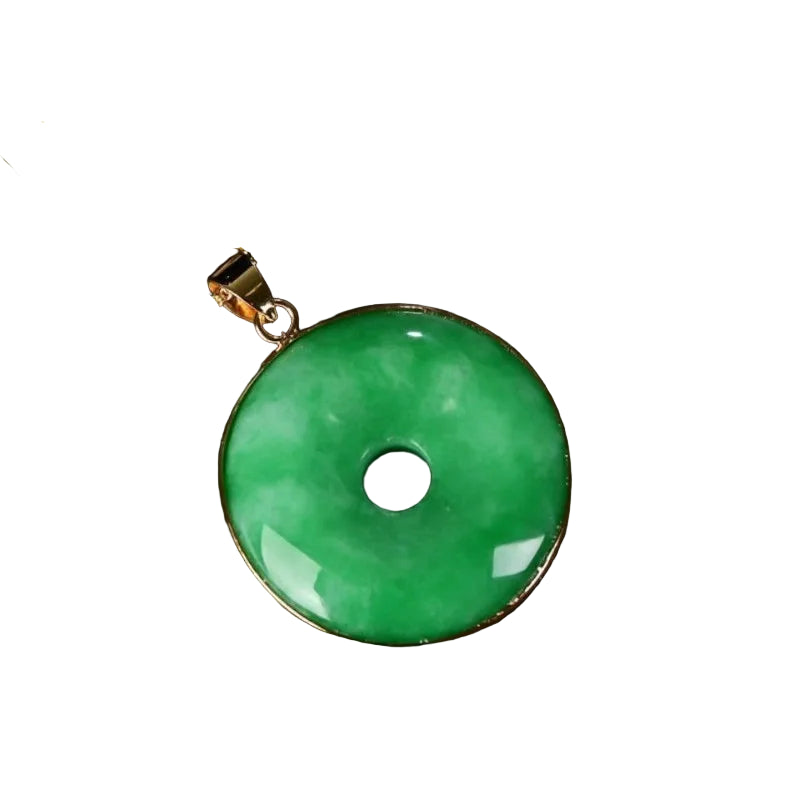 925 Silver Inlaid Natural Yang Green Jade