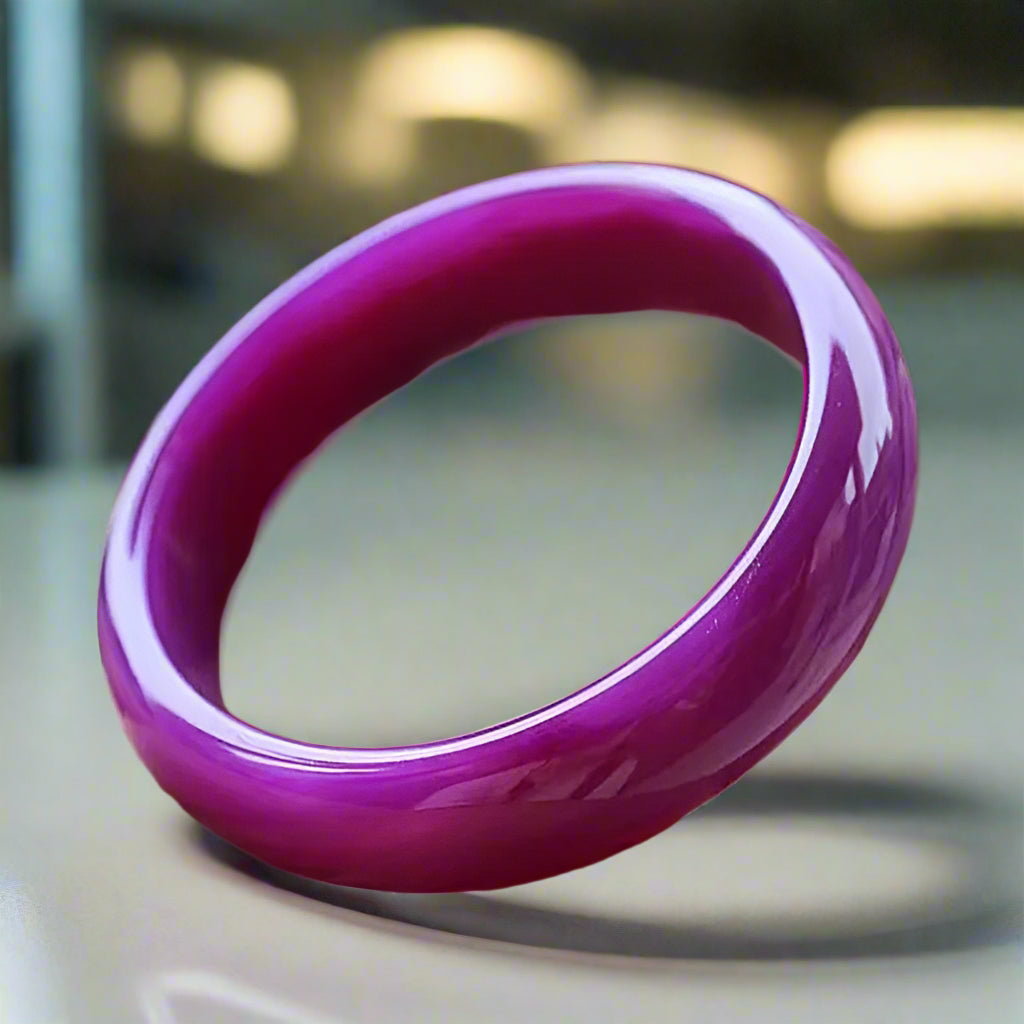 Natural  Purple Chalcedony Bangles