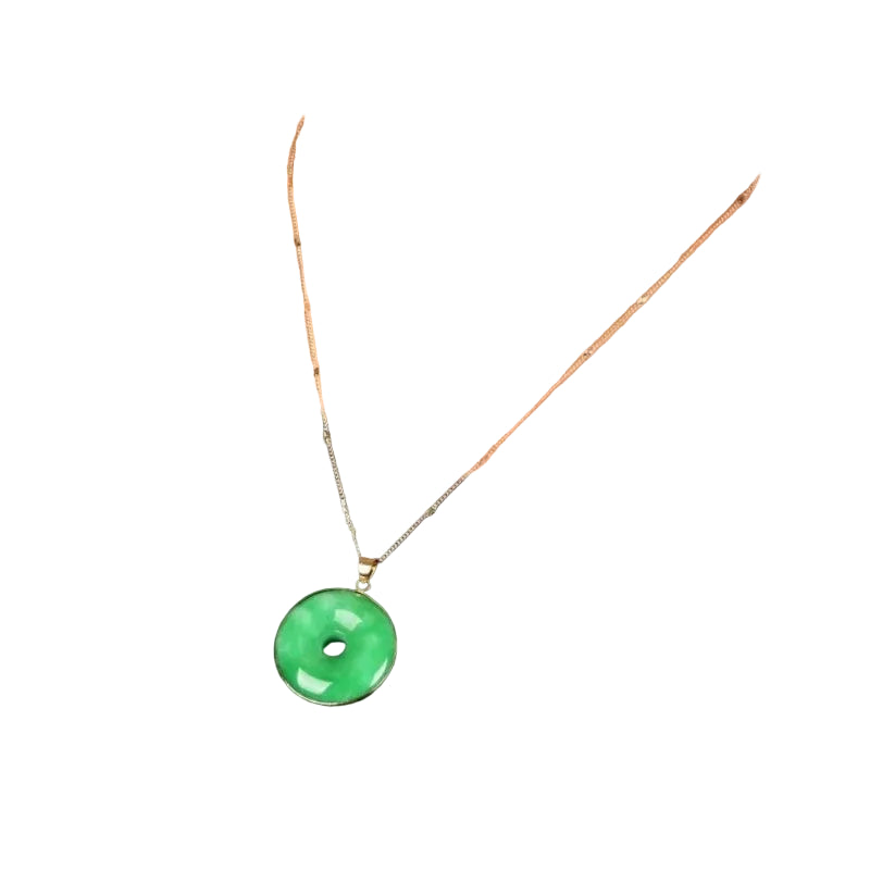 925 Silver Inlaid Natural Yang Green Jade
