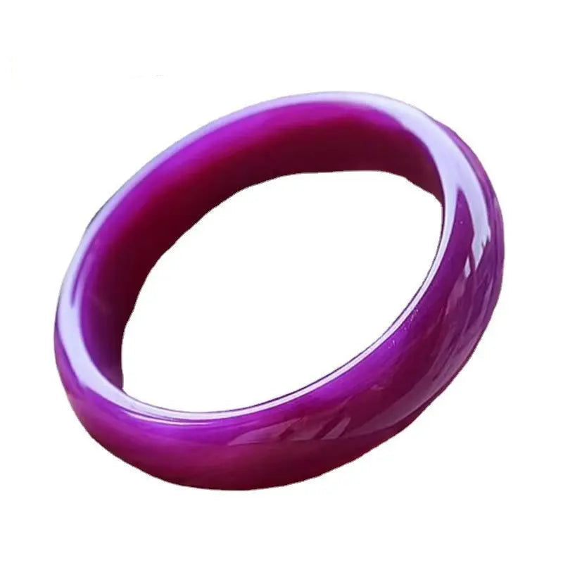 Natural  Purple Chalcedony Bangles