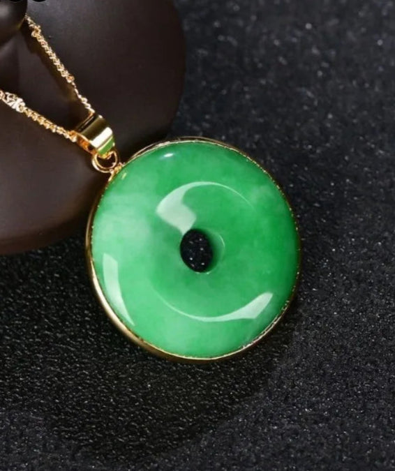 925 Silver Inlaid Natural Yang Green Jade